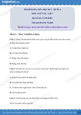 Đề thi giữa kì 2 Văn 6 Cánh diều - Đề số 4